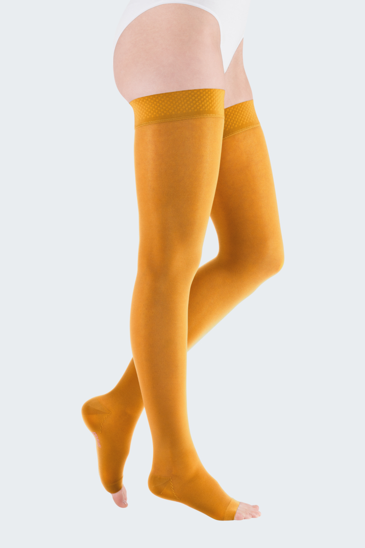 mediven comfort samostoječe nogavice SAFFRON-YELLOW (modna barva 2026/2027)